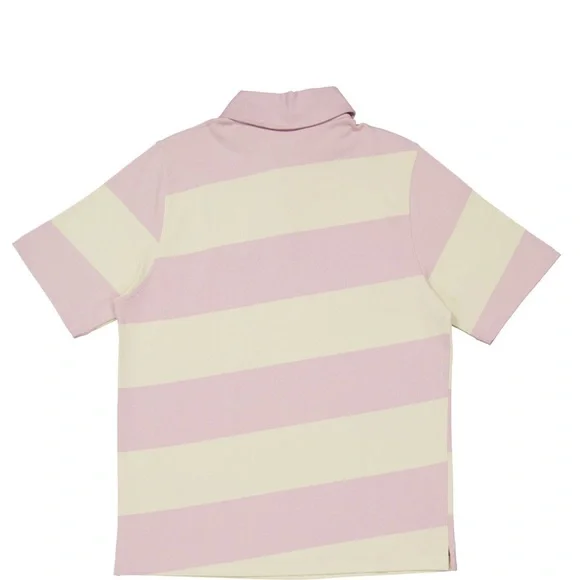 NWT Burberry Striped Pink and yellow Polo Shirt